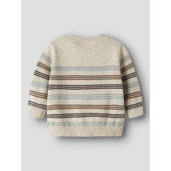 NAME IT BABY Dreng - Ronnys langærmet strikcardigan - Peyote Melange