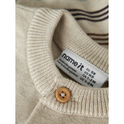 NAME IT BABY Dreng - Ronnys langærmet strikcardigan - Peyote Melange