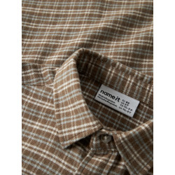 NAME IT MINI Dreng - Rem langærmet skjorte - Sepia Checks
