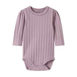 NAME IT BABY Pige - Ruthie langærmet body - Mauve Shadows