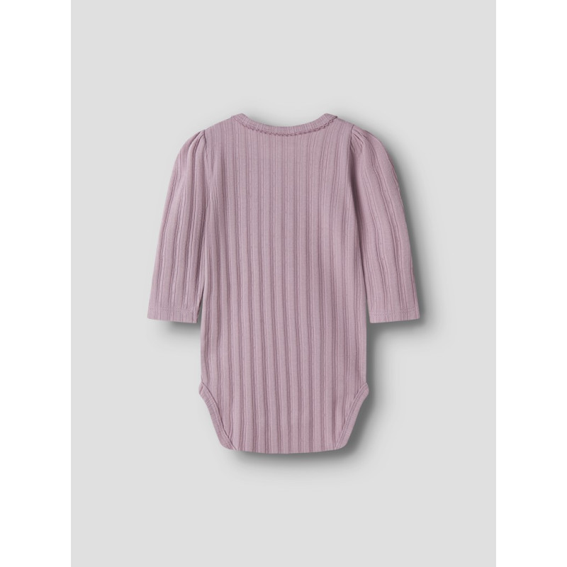 NAME IT BABY Pige - Ruthie langærmet body - Mauve Shadows