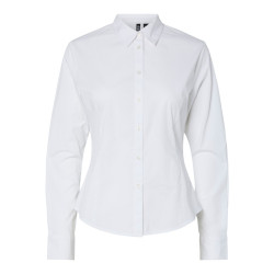 PIECES Sussi langærmet skjorte - Bright White