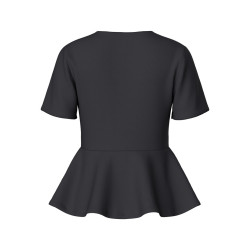 PIECES Alisa peplum top - Black