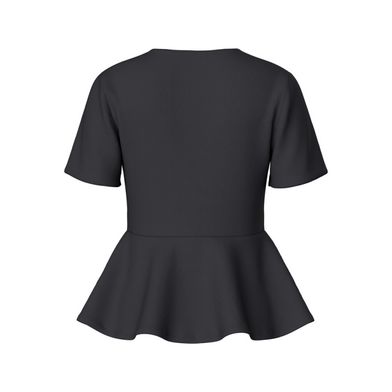 PIECES Alisa peplum top - Black