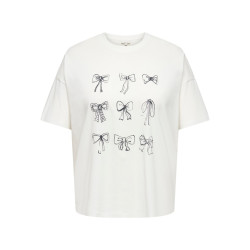 ONLY CARMAKOMA Vivvi loose lovely T-shirt - Cloud Dancer