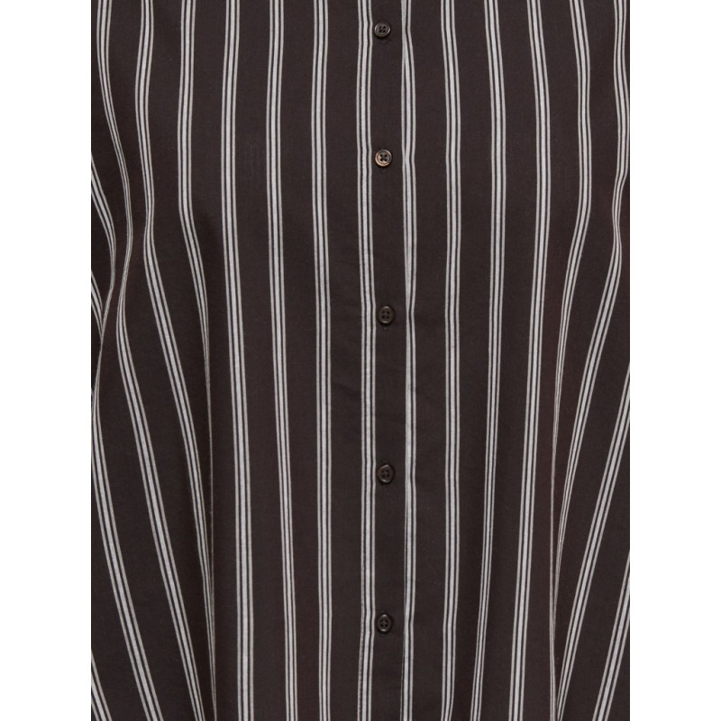 ONLY CARMAKOMA Liah stripe skjorte - Coffee Bean