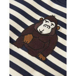 NAME IT MINI Dreng - Rafan langærmet sweatshirt - Navy Blazer