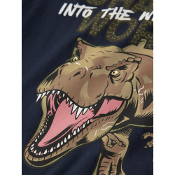 NAME IT MINI Dreng - Otti Jurassic langærmet bluse - Navy Blazer
