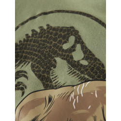 NAME IT MINI Dreng - Otti Jurassic langærmet bluse - Mosstone