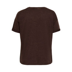 ONLY CARMAKOMA Cortado print T-shirt - Coffee Bean
