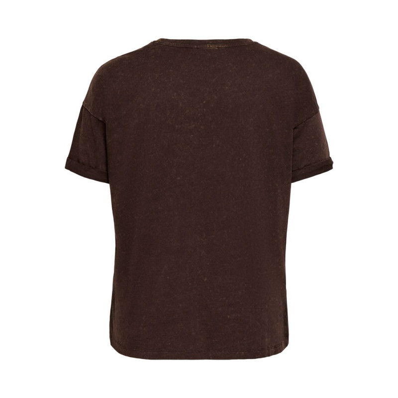 ONLY CARMAKOMA Cortado print T-shirt - Coffee Bean