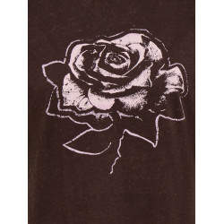 ONLY CARMAKOMA Cortado print T-shirt - Coffee Bean