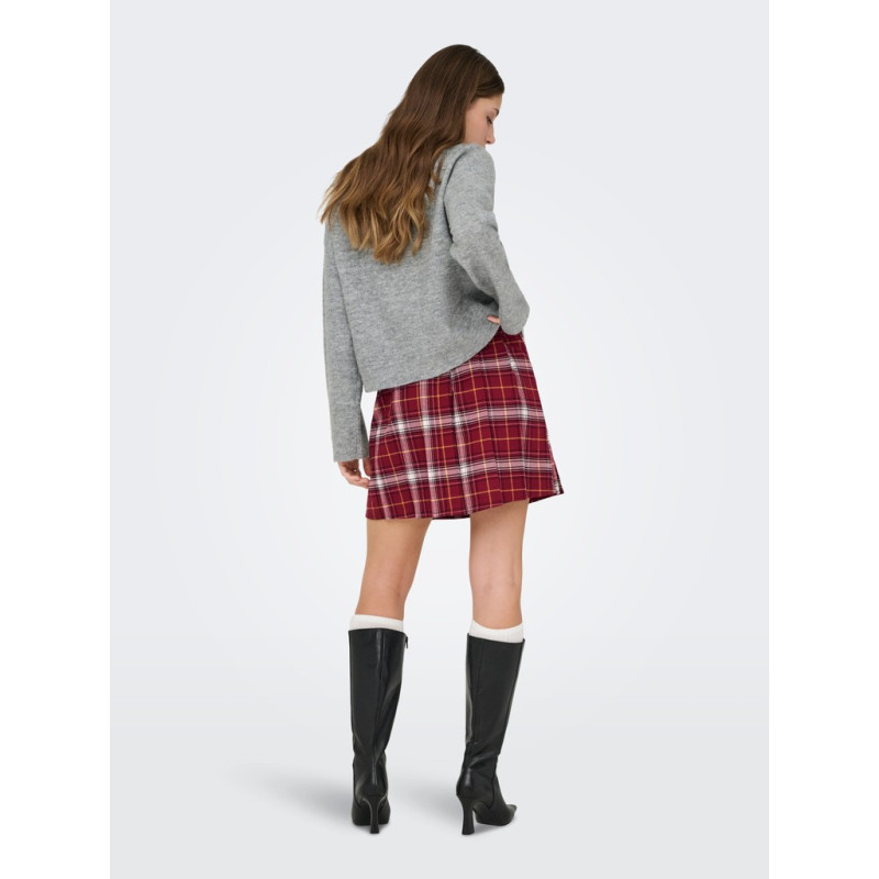 ONLY Wren check kort nederdel - Syrah