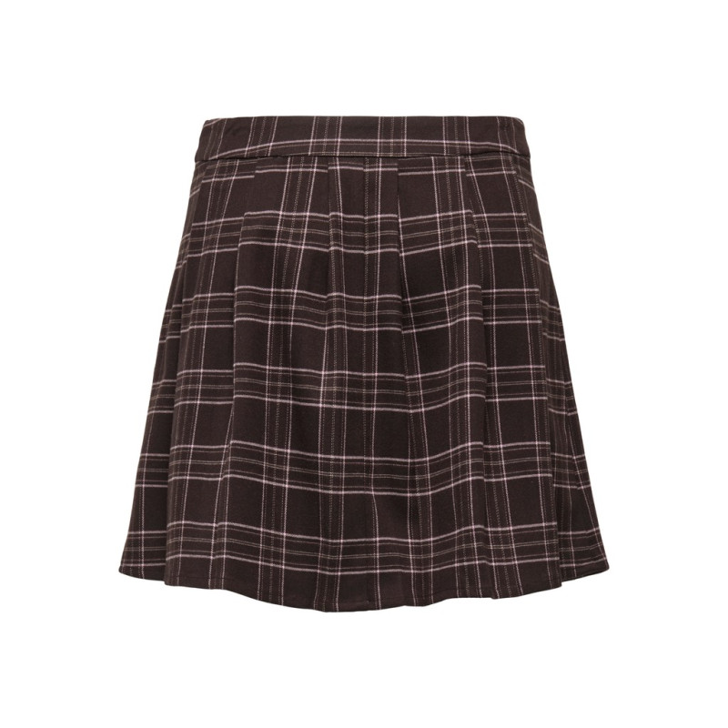 ONLY Wren check kort nederdel - Black
