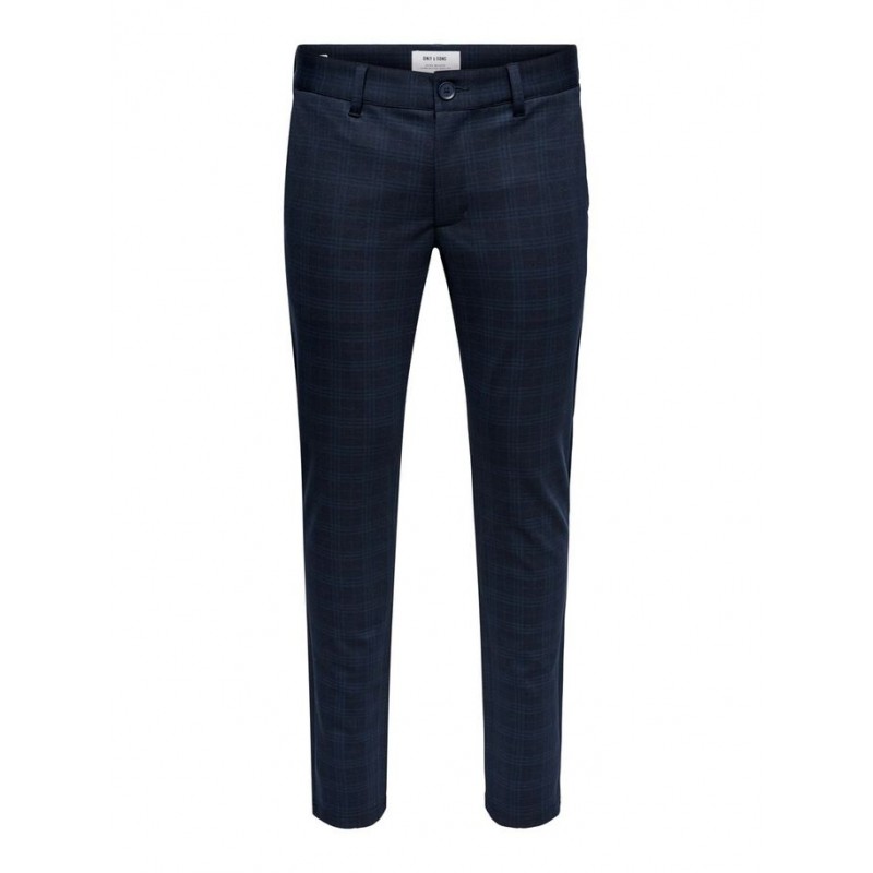 Only & Sons Mark Performance Chino Bukser - CHECKED - Night Sky