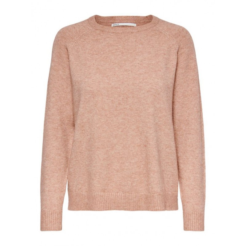 ONLY Lesly Kings L/S Strik Pullover - Misty Rose