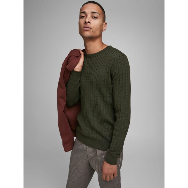 JACK & JONES CABLE CREW NECK