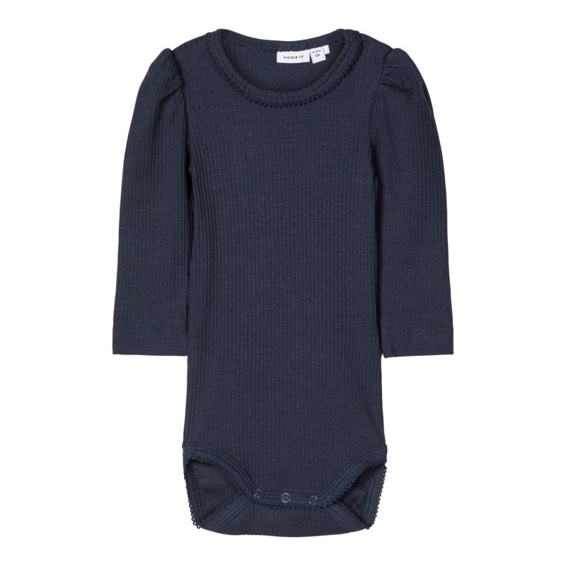NAME IT Baby Kabex langærmet Rib Body - Dark Sapphire