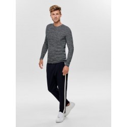 ONLY & SONS Wictor Struktur Pullover - Dress Blues