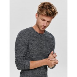 ONLY & SONS Wictor Struktur Pullover - Dress Blues
