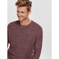 ONLY & SONS Struktur Pullover - Zinfandel