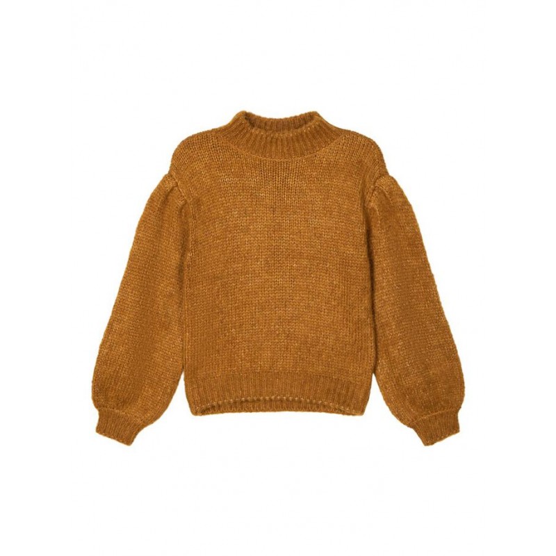 NAME IT KIDS Nnit Ls Strikbluse M. Ballonærmer - Monks Robe