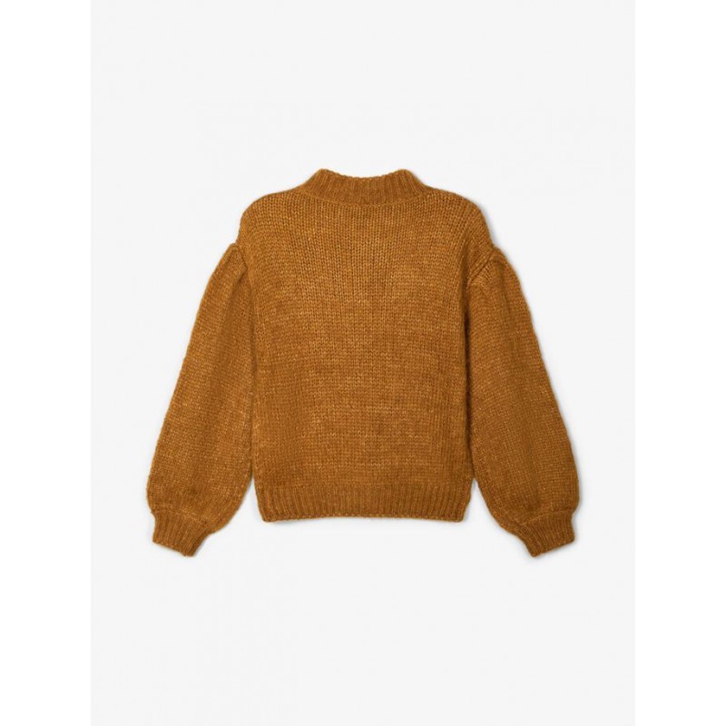 NAME IT KIDS Nnit Ls Strikbluse M. Ballonærmer - Monks Robe