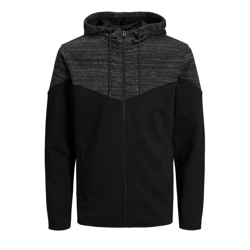 JACK & JONES Plus Sweatshirt M. Zip - Sort