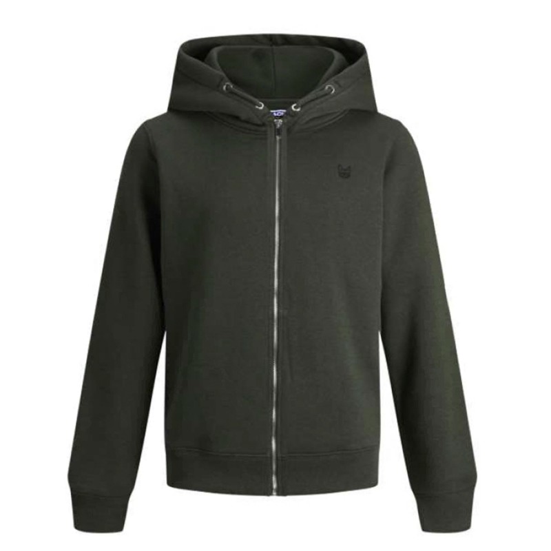 JACK & JONES JUNIOR SOFT SWEAT ZIP HOODIE - ROSIN