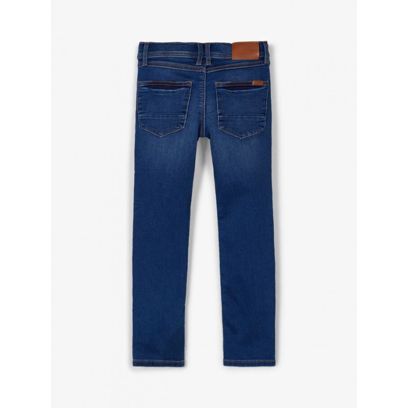 NAME IT Kids Theo Sweat Denim Buks - Dark Blue Denim