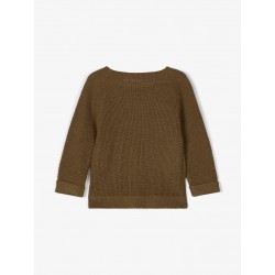 NAME IT BABY TIFUL L/S KNIT PULLOVER - COFFEE LIQUEUR