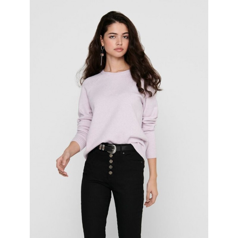 ONLY Lesly Kings L/S Strik Pullover - Orchid Petal