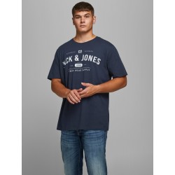 JACK & JONES Plus Kortærmet T-Shirt  - Navy Blazer