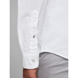 JACK & JONES L/S Hør Skjorte - Hvid