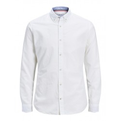 JACK & JONES L/S Hør Skjorte - Hvid