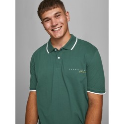 JACK & JONES PLUS LOGAN S/S POLO - Trekking Green