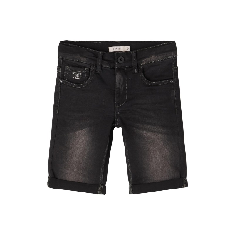 NAME IT Kids Sofus Lange Shorts - Black Denim