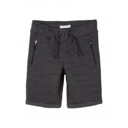 Name It Mini Scott Sweat Lange Shorts - Asphalt