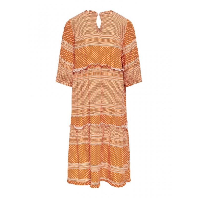KIDS ONLY Ella 3/4 midi kjole - Ecru