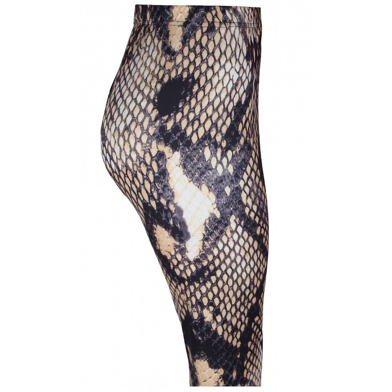 ZHENZI Plus Snake Capri Leggings - Amber Gold