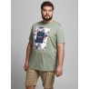 JACK & JONES PLUS FLORALL PRINT T-SHIRT