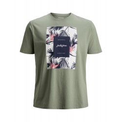 JACK & JONES PLUS FLORALL PRINT T-SHIRT