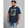 JACK & JONES PLUS FLORALL PRINT T-SHIRT