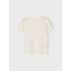 NAME It Mini Hedvig Top Med Flæser - Whitecap Gray