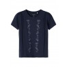 NAME IT Mini Hedvig Top Med Flæser - Dark Sapphire