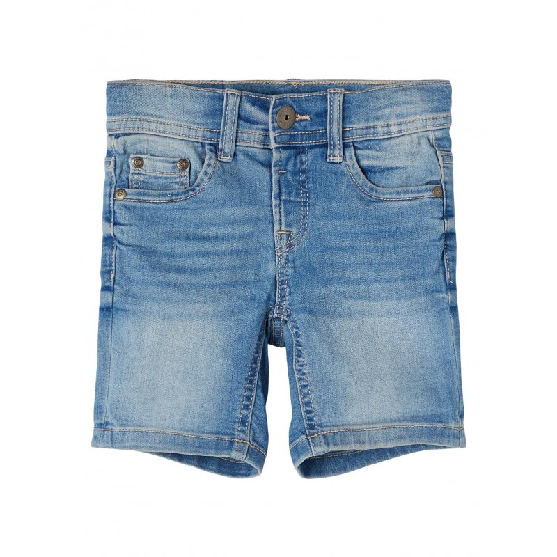 Name It Mini Sofus lange denim shorts - Light Blue Denim