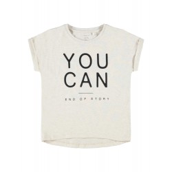 NAME IT KIDS Flakje CAPSL TOP S/S - Peyote Melange