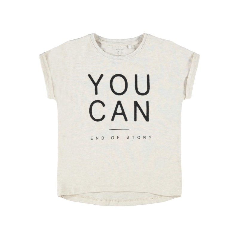 NAME IT KIDS Flakje CAPSL TOP S/S - Peyote Melange