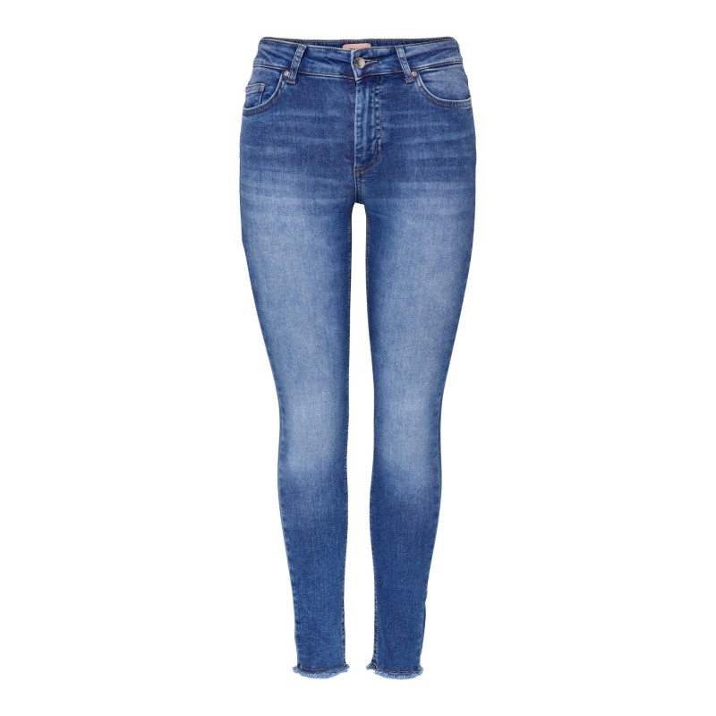 Only Blush Raw Ankel Jeans - Medium Blue Denim