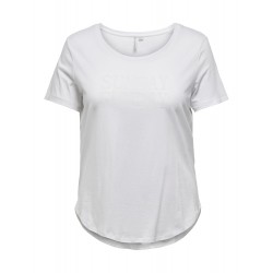 ONLY Carmakoma strong T-shirt - hvid